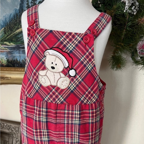 ❤️ Gingham Teddy Bear Santa
Overalls - Picture 2 of 5